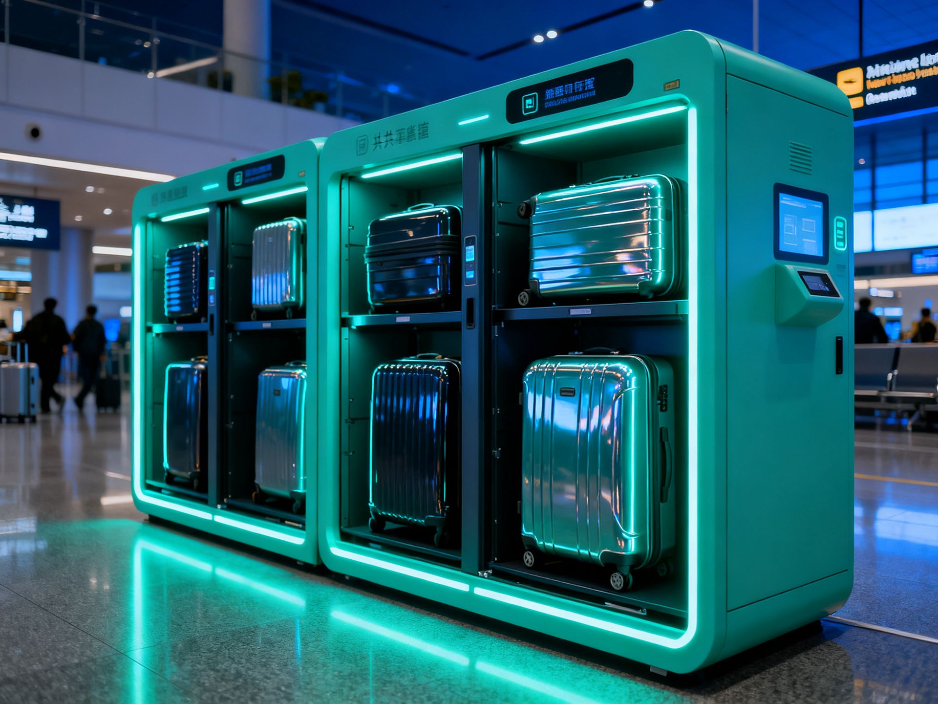 Shared luggage rental for airports and stations