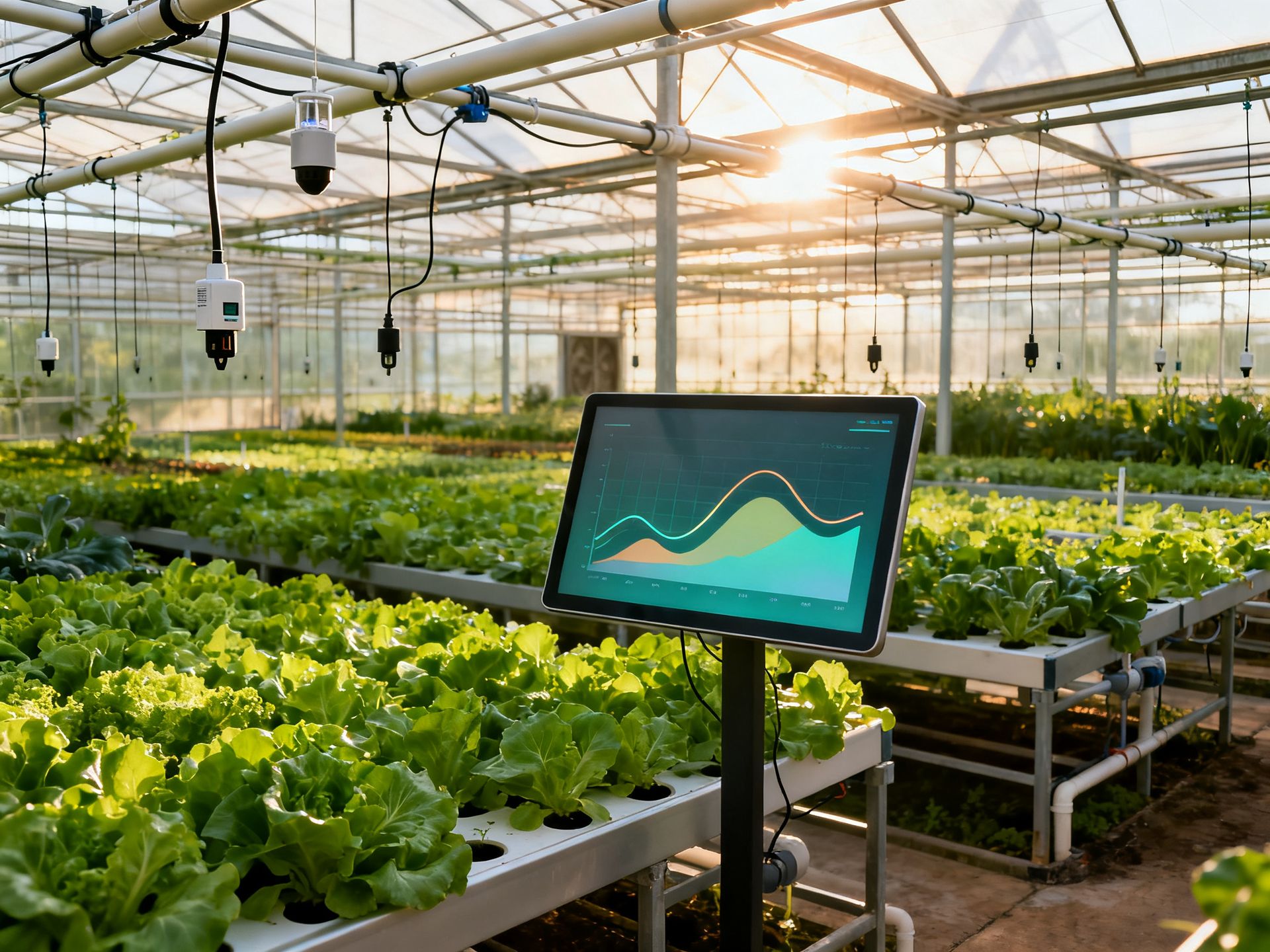 Smart greenhouse IoT control system dashboard