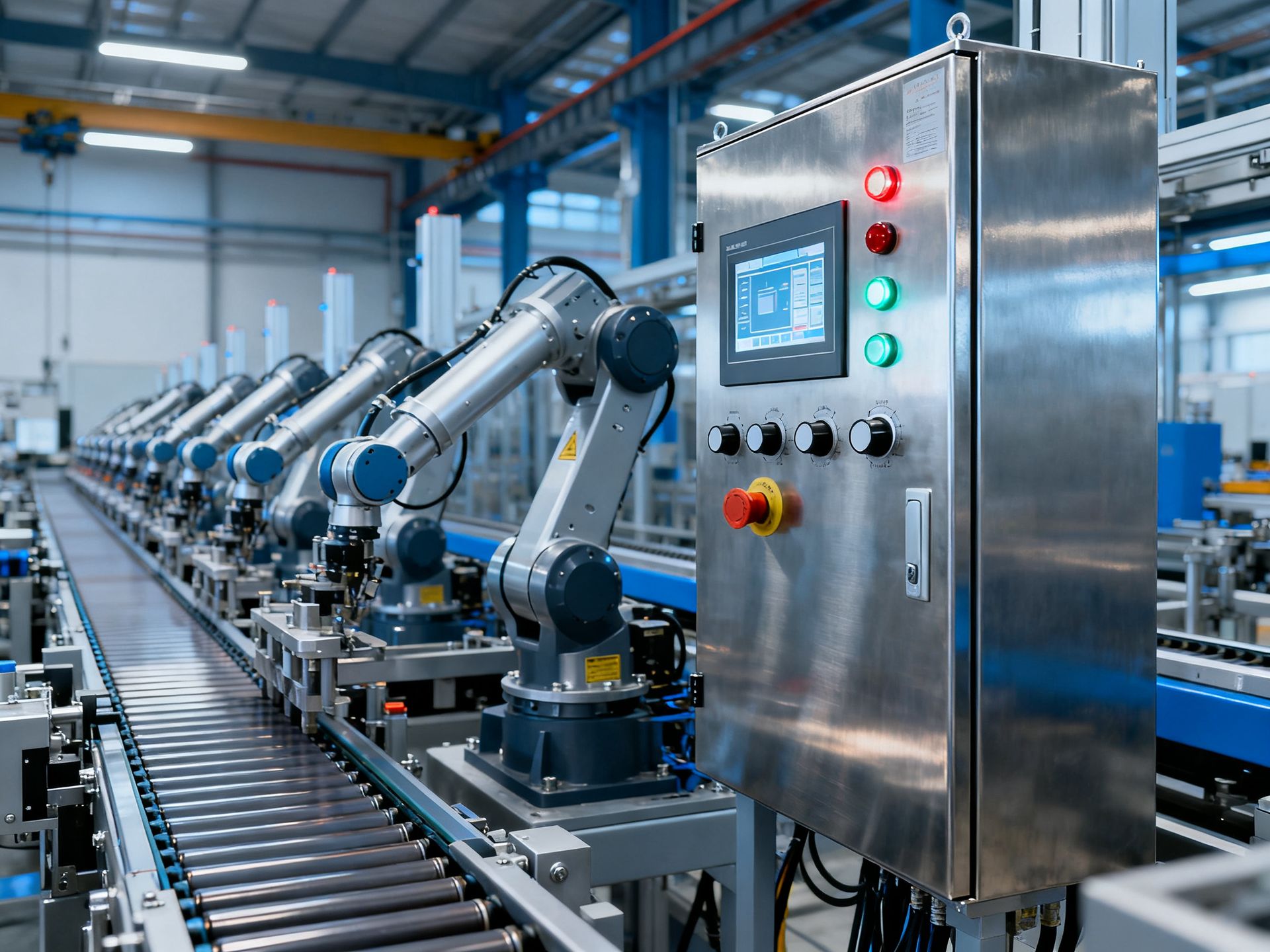 Industrial PLC control platform with smart IoT monitoring dashboard